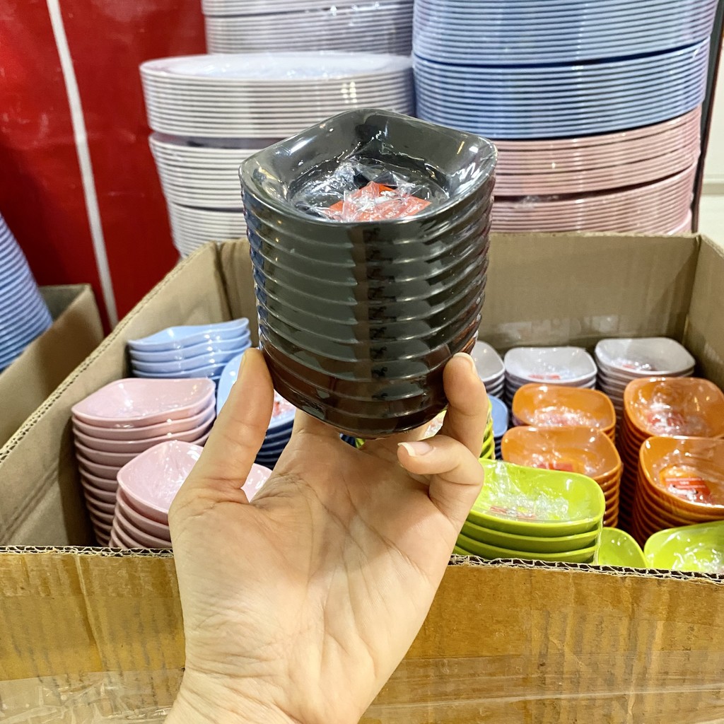 (12ใบ) ถ้วยน้ำจิ้ม 3นิ้ว พลาสติกABS ตราม้าทอง Golden Horse Plastic ABS 3 Inch Sauce Bowl