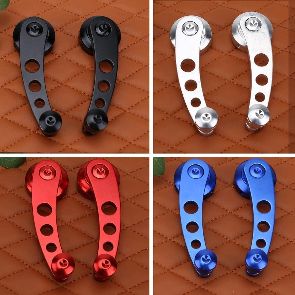 2 ชิ้น Universal Car Window Handle Winder Riser เปลี่ยนอลูมิเนียม Winder Crank Riser ชุด Universal Fit โปรโมชั่น