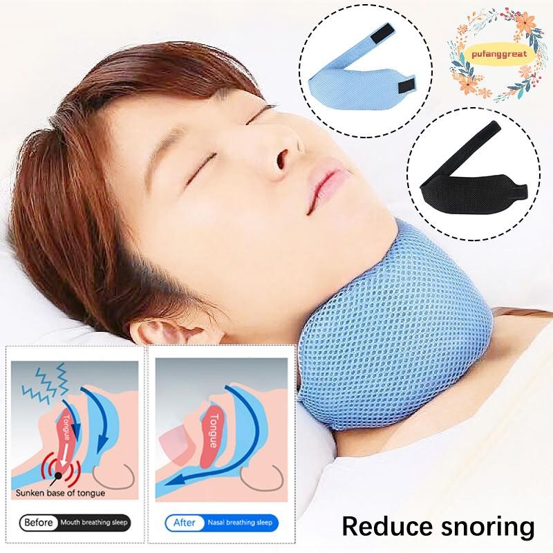 Pufanggreat Anti Snore สายรัดคางสําหรับผู้ชายผู้หญิงปรับหยุดกรน Sleep คอรั้ง Anti Apnea Solution Sle
