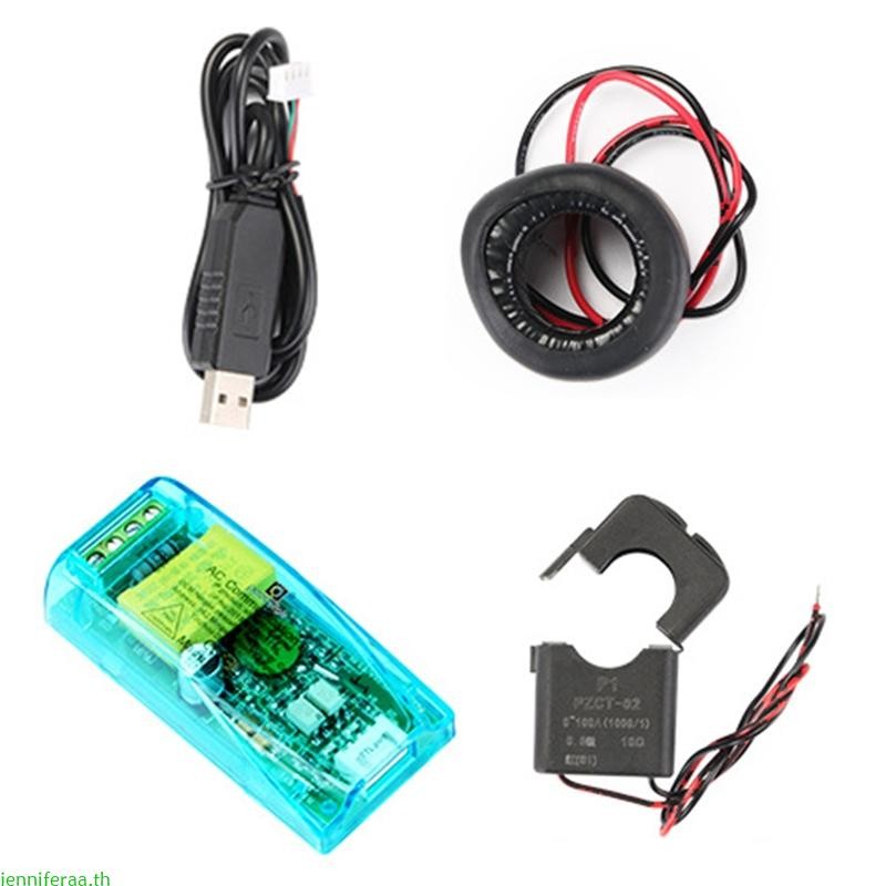 Jenniferaa 260V เครื่องวัดพลังงานโวลต์แอมป์ปัจจุบัน PZEM 004T รุ่นโมดูลการสื่อสาร