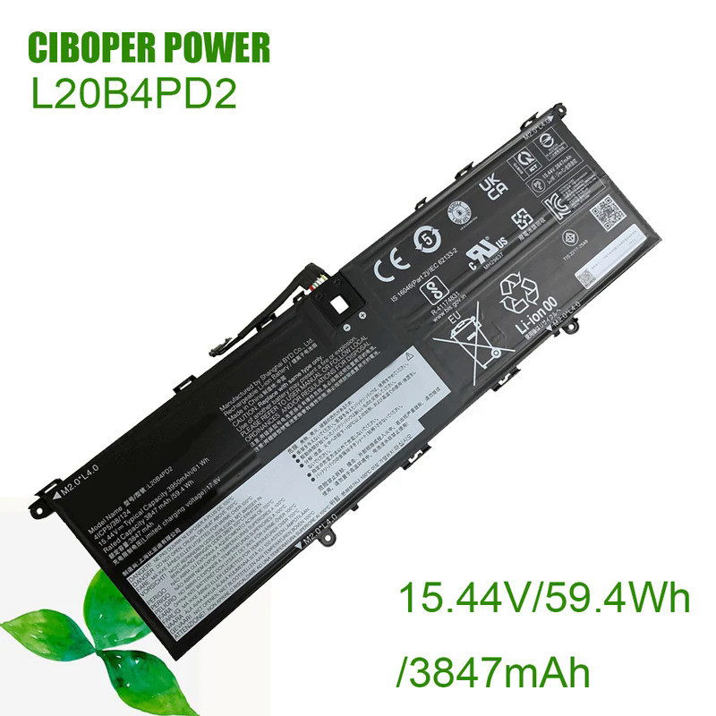 CP Laptop Battery L20B4PD2 L20D4PD2 L20C4PD2 SB11C04259 SB11C04258 15.44V/61Wh/3950mAh For ThinkBook