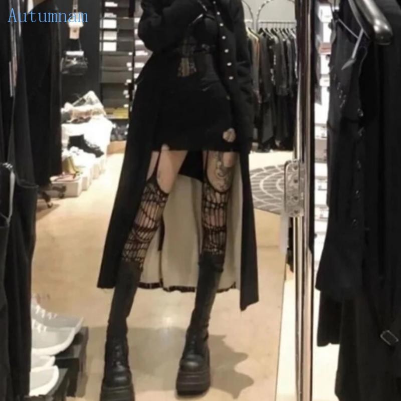 Autu โปร่งใสถุงน่องยาวผู้หญิงต้นขาเชียร์ไนลอนเหนือเข่า Pantyhose