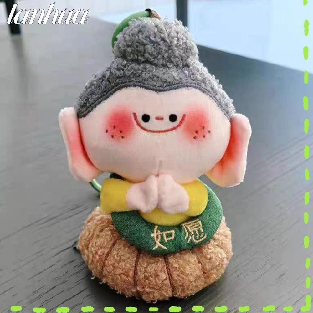 แลนฮู ตุ๊กตาพวงกุญแจจี้,การ์ตูนยัดไส้แหวนกุญแจพระพุทธรูปตุ๊กตาของเล่น,สร้างสรรค์กระเป๋าตกแต่งของขวัญของเล่นแขวนเครื่องปร