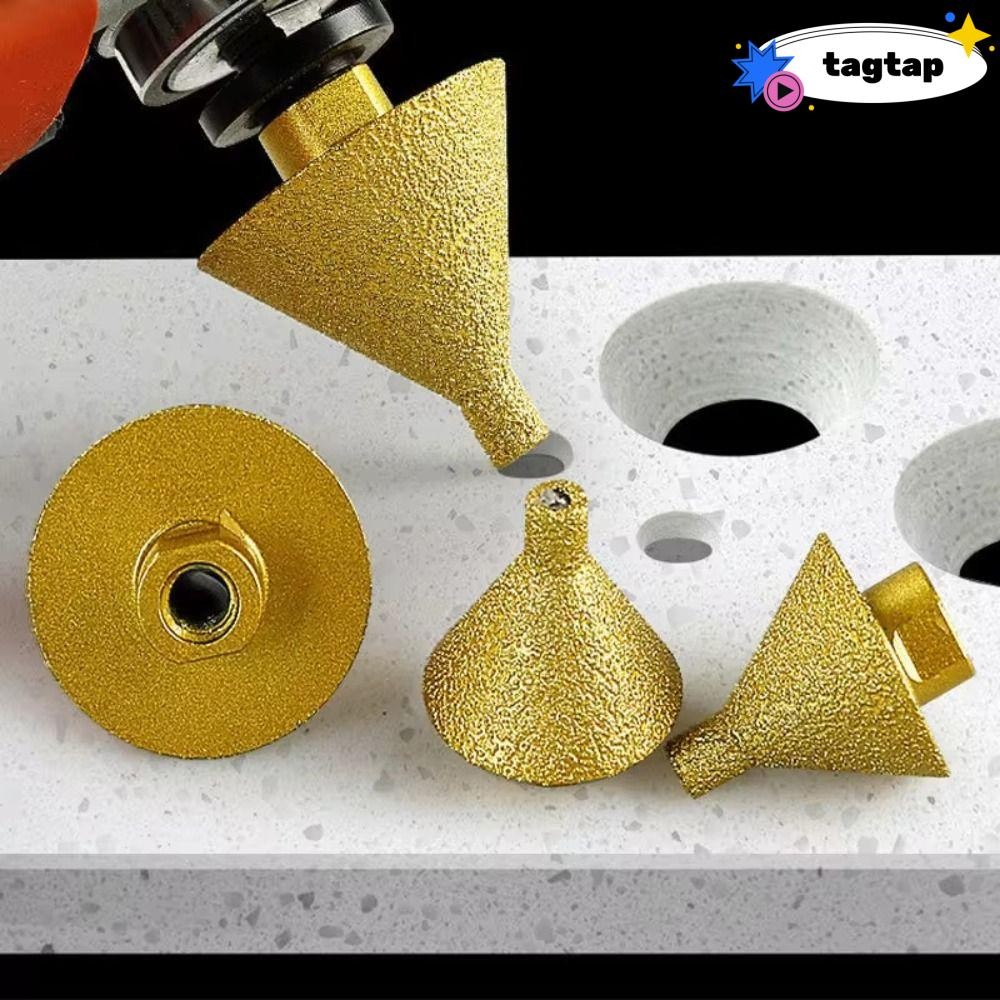 Tagtap เพชร Beveling Chamfer Bit, หัวเจียร M10 ด้ายกระเบื้องเซรามิค Hole Opener, คุณภาพสูงทนทาน 38/50 มม.เจาะรู