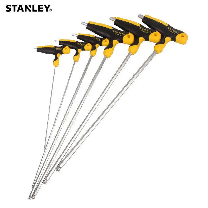 Stanley 1-Pcs Extra Long Allen Key Type T 2mm 2.5mm 3mm 4mm 5mm 6mm 7mm 8mm T Bar Hex Key  In T Hand