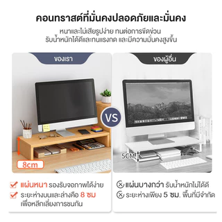 คอมพิวเตอร์ ชั้นวางโน้ตบุ๊ค เรียบง่ายและมีสไตล์ 50*20*8cm ที่วางคอมพิวเตอร์ ทําความสะอาดง่าย ที่วางจอคอม ที่เก็บของบนโต