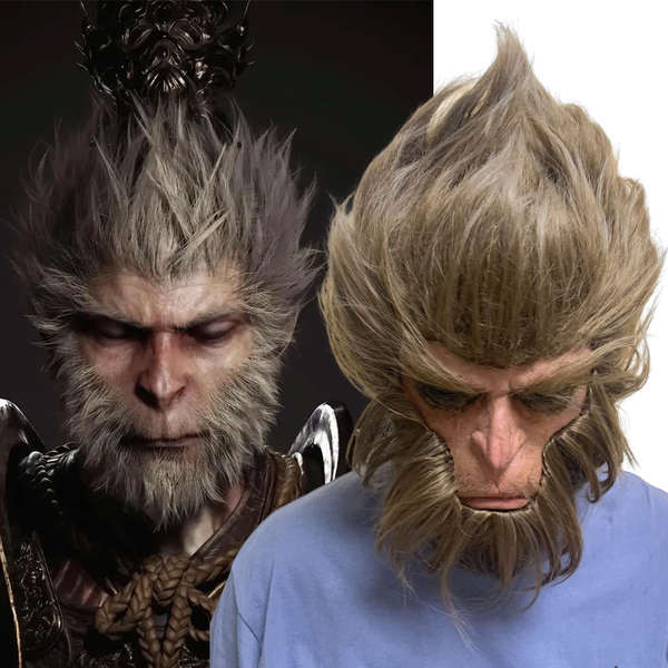 หน้ากากฮาโลวีน ฮาโลวีน Black Myth Goku Hood หน้ากากลาเท็กซ์หน้ากาก Destiny Man Mask เกมอุปกรณ์ต่อพ่วงตัวละครแต่งตัวแสดง Cos อุปกรณ์ประกอบฉาก