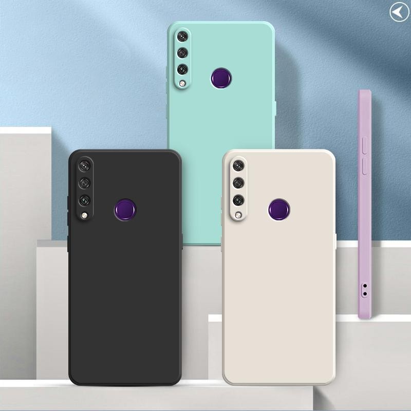 เคส Huawei Y6P สีทึบ Huawei Y6P เคสซิลิโคนป้องกันการตกสีธรรมดาเรียบง่าย YT