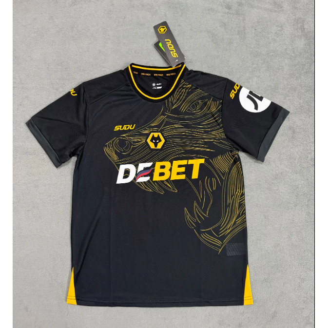 [S-4XL] 24-25 Wolverhampton Wanderers Third Away Fan Version Mens Football Transport Top