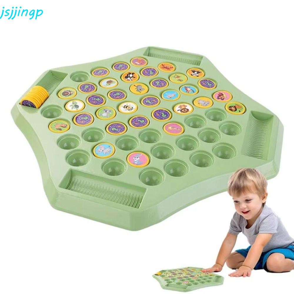 Jsjjingpเกมกระดานจับคู่สัตว์,สัมผัสพลิกการศึกษาสมองทีเซอร์กระดานหมากรุก,หน่วยความจําจับคู่ปริศนาคิดตลกความเข้มข้นเกมบิงโกวันเกิดคริสต์ม