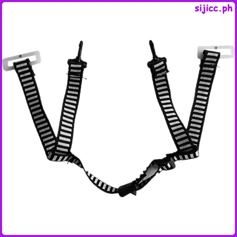 หมวกกันน็อคหมวก Cam Chin Protector สายรัดอุปกรณ์เสริมความปลอดภัย Y-รูป Four-point (สีดํา) 1 ชิ้น Hoc