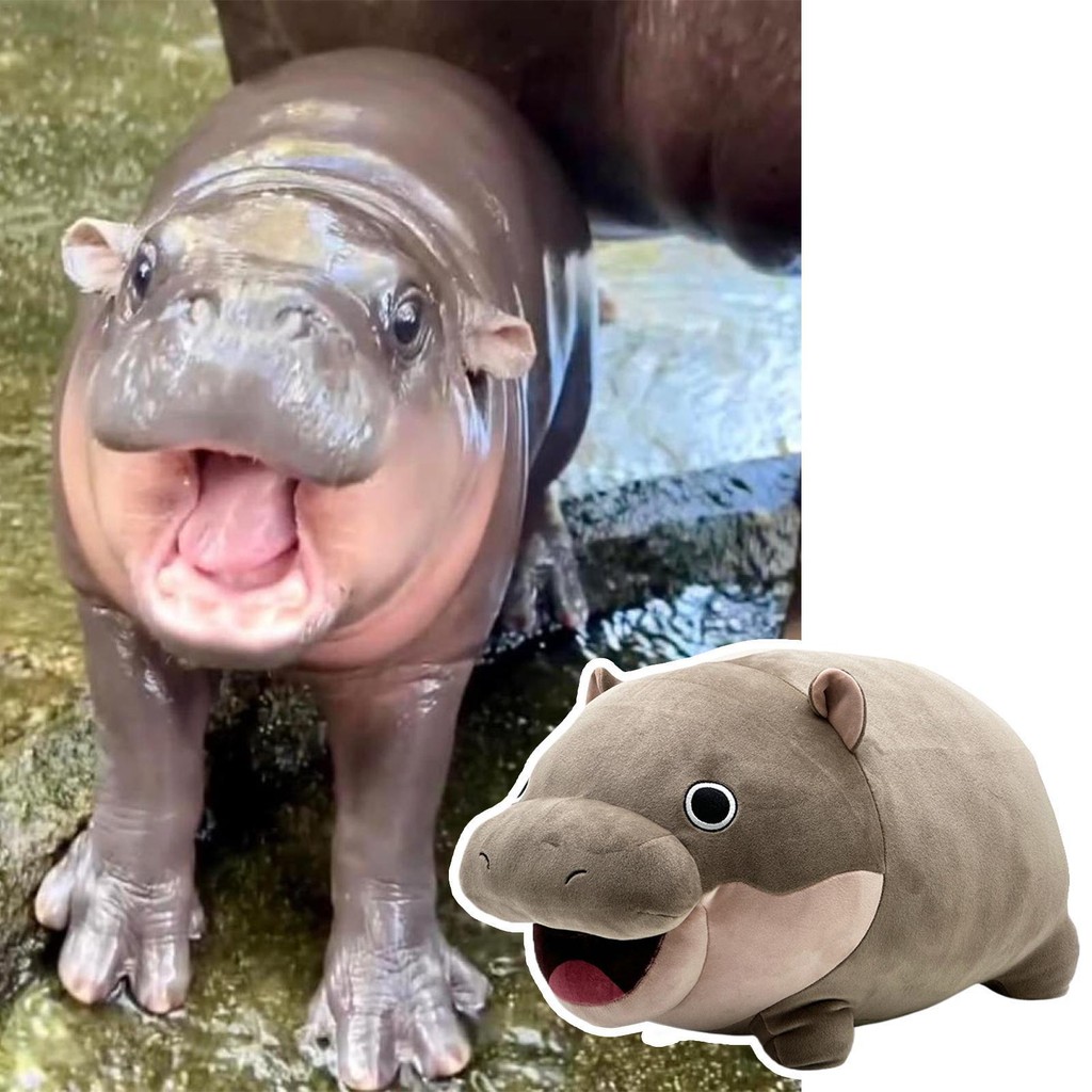 Moo Deng Hippo ของเล่นหมูเด้ง Pygmy Hippo ตุ๊กตาสัตว์ตุ๊กตาของเล่น Huggable Home Decor unhcxeth