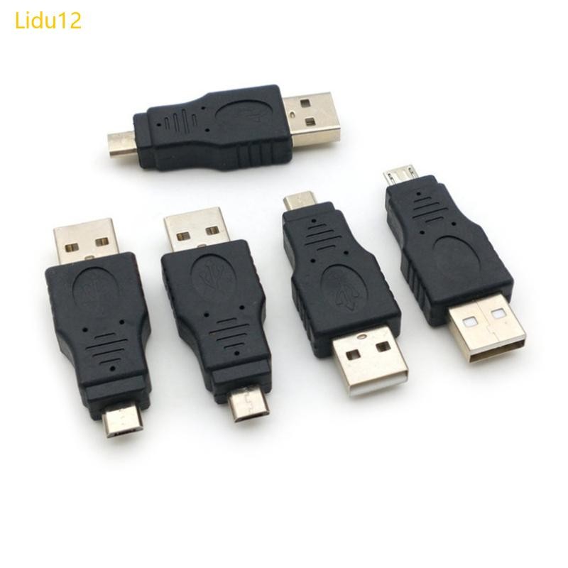 Lidu12 น้ําหนักเบา USB ถึง Micro ชายปลั๊ก Digtal อุปกรณ์เสริมผลิตภัณฑ์ 5 ชิ้นทนทานโทรศัพท์มือถือ Data Sync Connector
