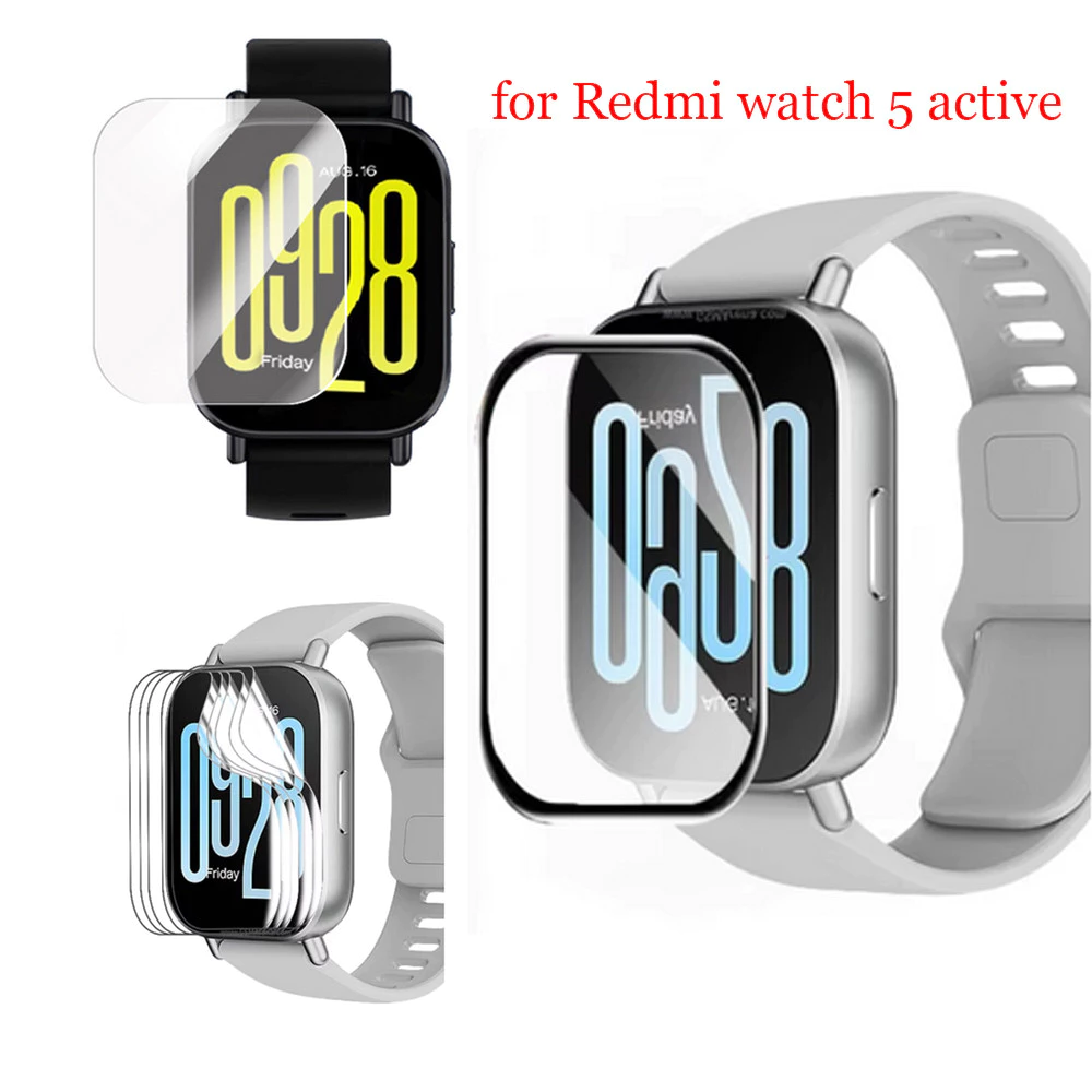 ฟิล์ม TPU แบบนุ่ม PMMA ป้องกันหน้าจอกระจกนิรภัยสําหรับ Redmi Watch 5 Active Watch5 Lite ฝาครอบป้องกันรอยขีดข่วน