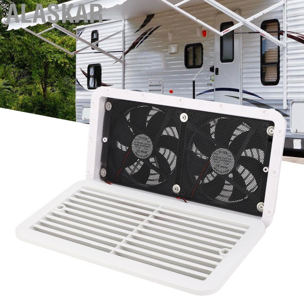 ALASKAR RV พัดลมระบายอากาศด้านข้าง Air Outlet ระบายอากาศ Weatherproof ติดตั้งง่ายที่มีประสิทธิภาพ 350X186 มม.4.8 W สำหรับ Motorhome Caravan