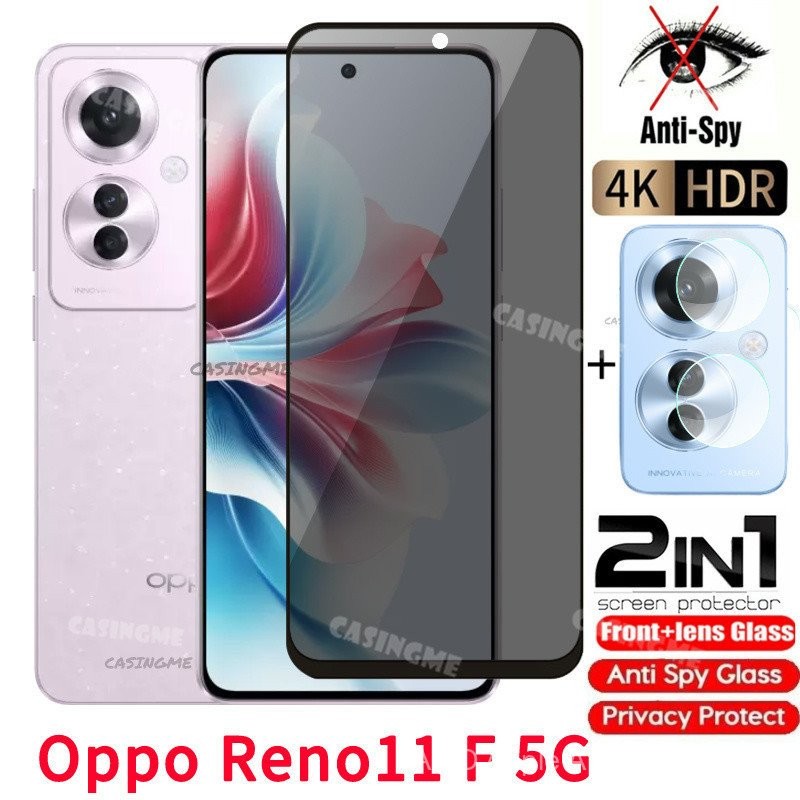 OPPO ren11 F 5G ฝาครอบป้องกันหน้าจอส่วนตัว Anti-Spy สำหรับ OPPO ren11f Reno 11F Reno 11 12 F F11 poreno11f 5G 2024กระจกนิรภัย Anti Peek ความเป็นส่วนตัวฟิล์ม qgv