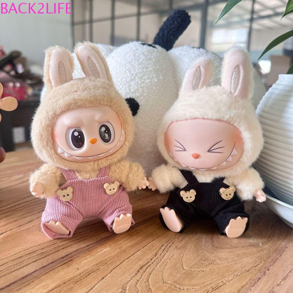 Back2life 17cm Labubu Time เสื้อผ้า, กางเกงแขวนผ้า Labubu เสื้อผ้าตุ๊กตา, แฟชั่น Handmade เปลี่ยนแต่งตัวตุ๊กตา Plush เสื้อผ้าเด็กของขวัญ