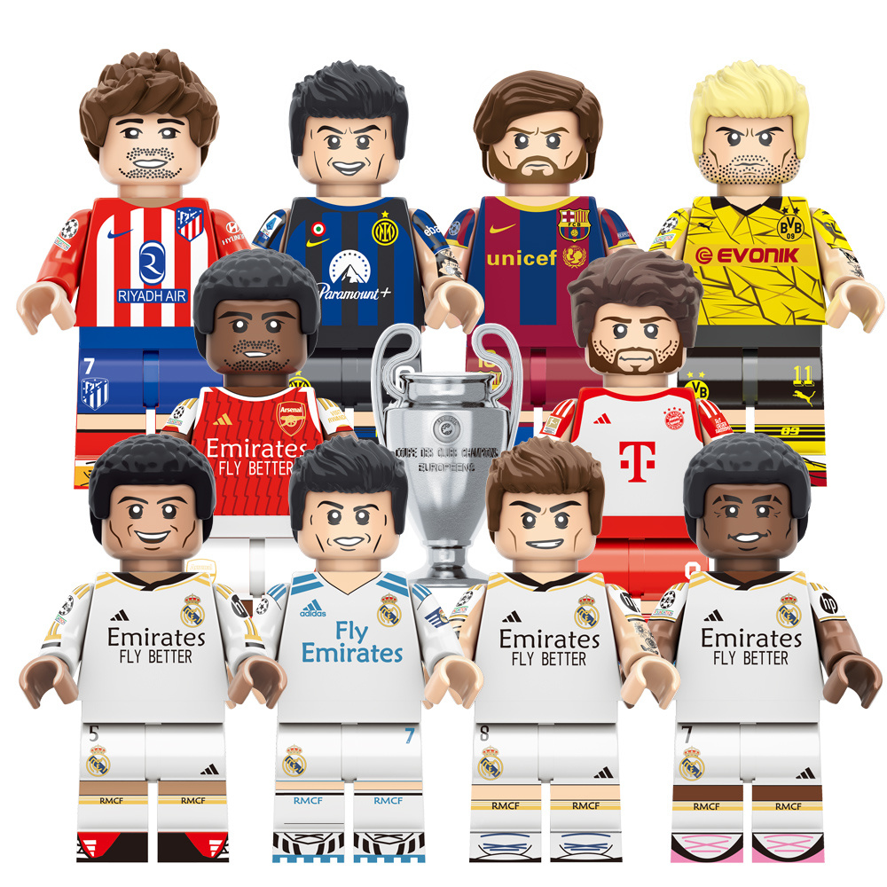 Harry Kane Messi Ronaldo Bukayo Saka Bellingham ฟุตบอลที่มีชื่อเสียงผู้เล่น Star Collection Building Blocks ของเล่นเด็กของขวัญ
