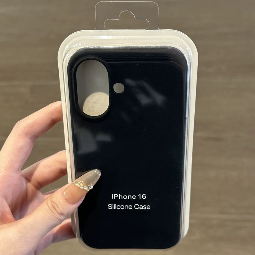 อาวุโสซิลิโคนเหลวสีดําเคสโทรศัพท์สําหรับiphone 16 Pro Max 16 Pro 15Pro 15 16 14 13 12 11 Pro Max XR IXกรณีห่อปลอกกันกระแทกฝาหลัง