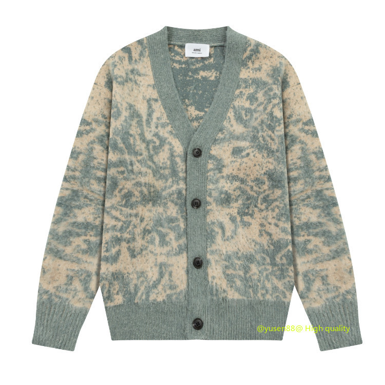 *** Hot ** ฤดูใบไม้ร่วงฤดูหนาวผลิตภัณฑ์ใหม่ Designer สไตล์ดอกไม้ Jacquard ถักเสื้อสเวตเตอร์ถักคอวี Seahorse ขนสัตว์ Alpaca S