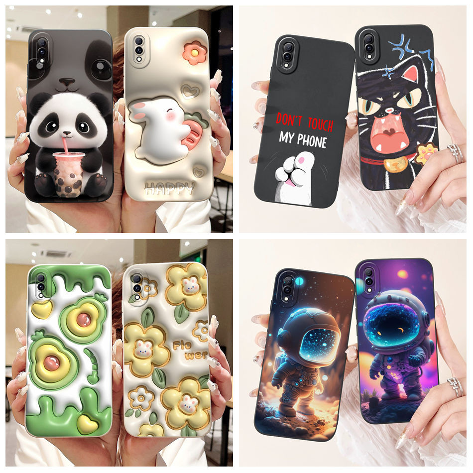 เคส Vivo Y97 V1813A V1813T น่ารักแพนด้าการ์ตูนซิลิโคนอ่อนนุ่มกันกระแทกเคสโทรศัพท์