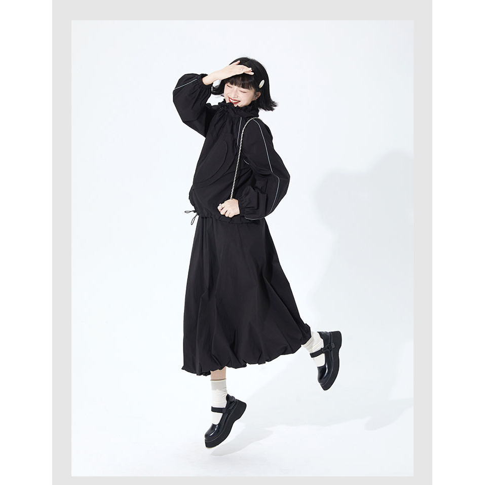 [LININ] กระโปรงดอกตูม สไตล์ญี่ปุ่น ยาวปานกลางเอวสูง ทรง.slimmer ใส่สบาย - รูปที่ 7