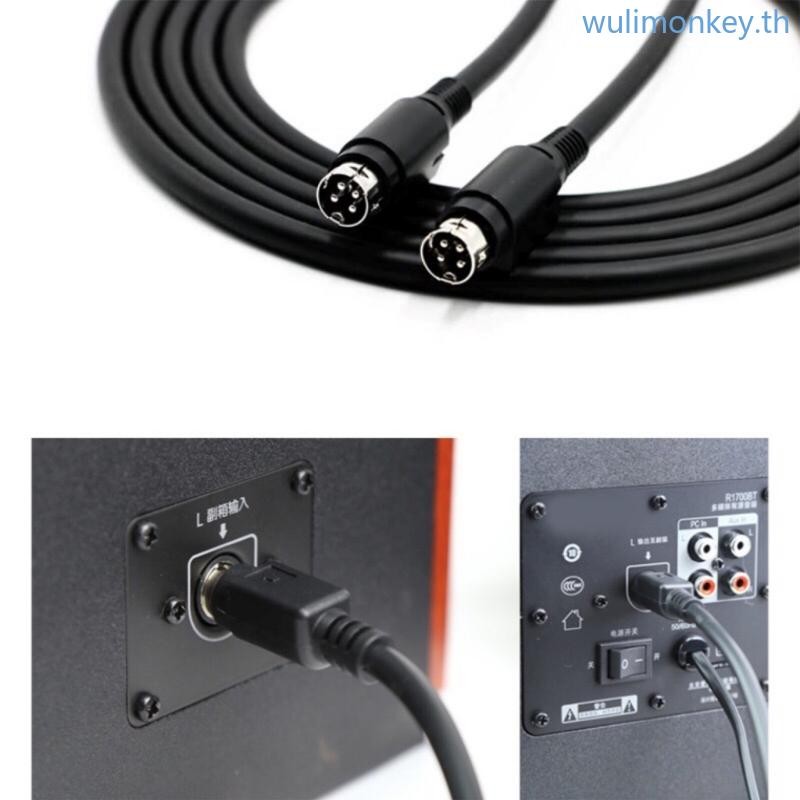 Wu 4Pin DIN ลําโพงชายสําหรับ R1700BT R1600TIII ลําโพง Fidelitys เสียงลวดทองแดง Shielding ABS Housing