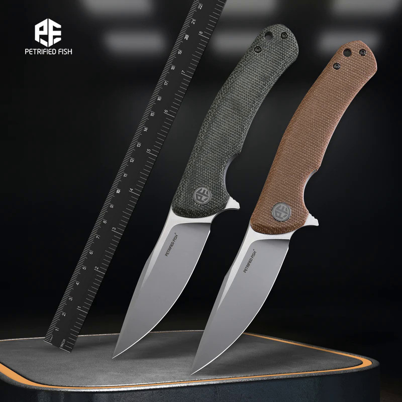 Petrified Fish PF949 Jackknife Folding Knife K110 Blades Steel Flax Handle Outdoor EDC Tool Camping 