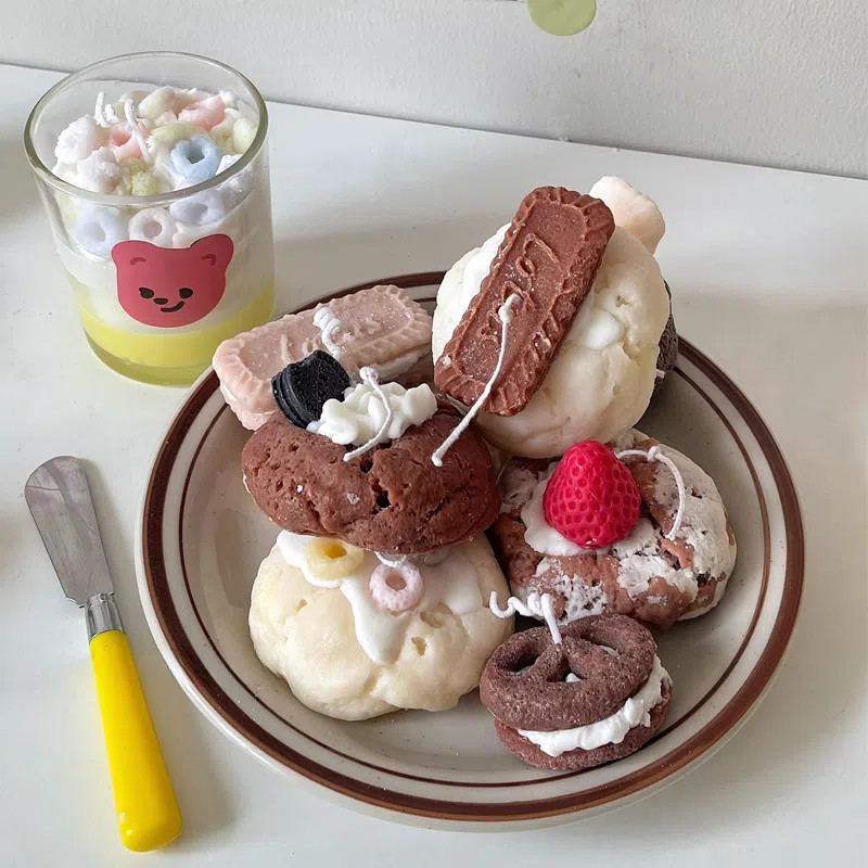 ขนมปังจําลองขนมปังปิ้ง ทําเอง เทียนขนมซิลิโคนแม่พิมพ์ฐานเค้กแม่พิมพ์ที่ทําด้วยมือดินเรซิ่น เคลื่อนไหว 3ง ซิลิโคนเทียนแม่พิมพ์ - รูปที่ 3