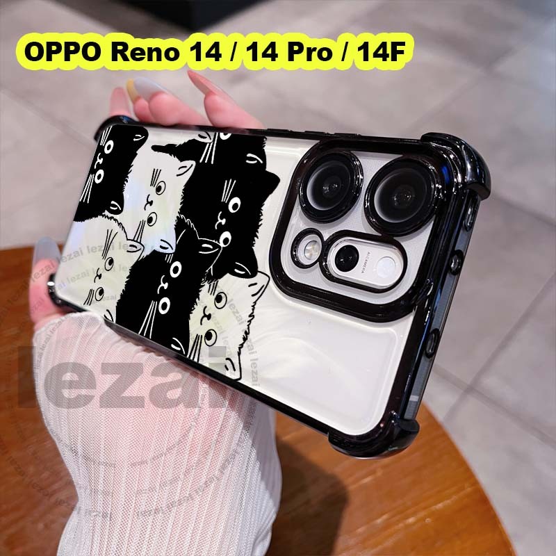 OPPO Reno14 Pro Reno14Pro Reno 14 Pro 5G กรณี OPPO 14F Reno14F 5G 2025 กรณีนุ่มกันกระแทกโปร่งใสหรูหร