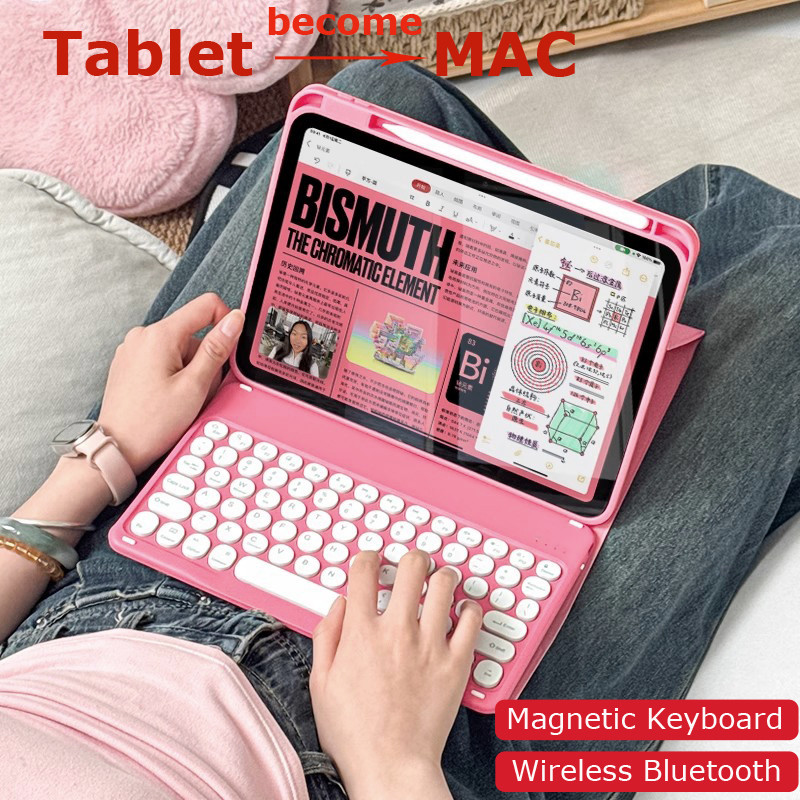 กรณีคีย์บอร์ดสําหรับ Infinix Xpad 20 Pro 2025 12 "อัตโนมัติ Sleep Wake UP Folio ขาตั้งคีย์บอร์ดที่ถอ