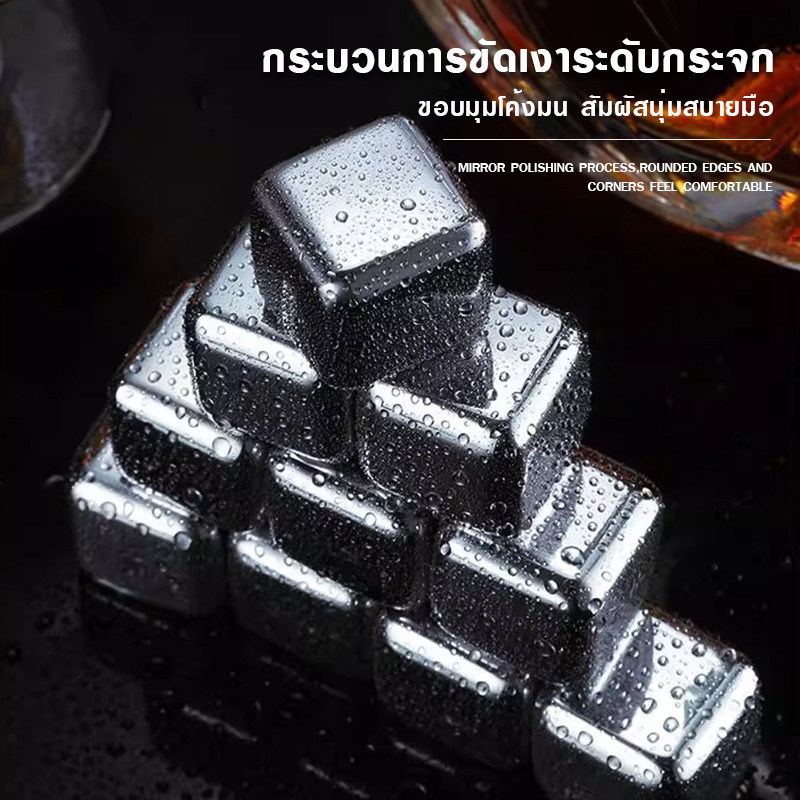 ก้อนน้ำแข็ง ก้อนน้ำแข็งสแตนเลส316 แท้ ก้อนน้ำแข็งเทียมเกรดอาหาร ใช้ซ้ำได้ ไม่มีวันละลาย ปลอดภัยไร้สารตกค้าง