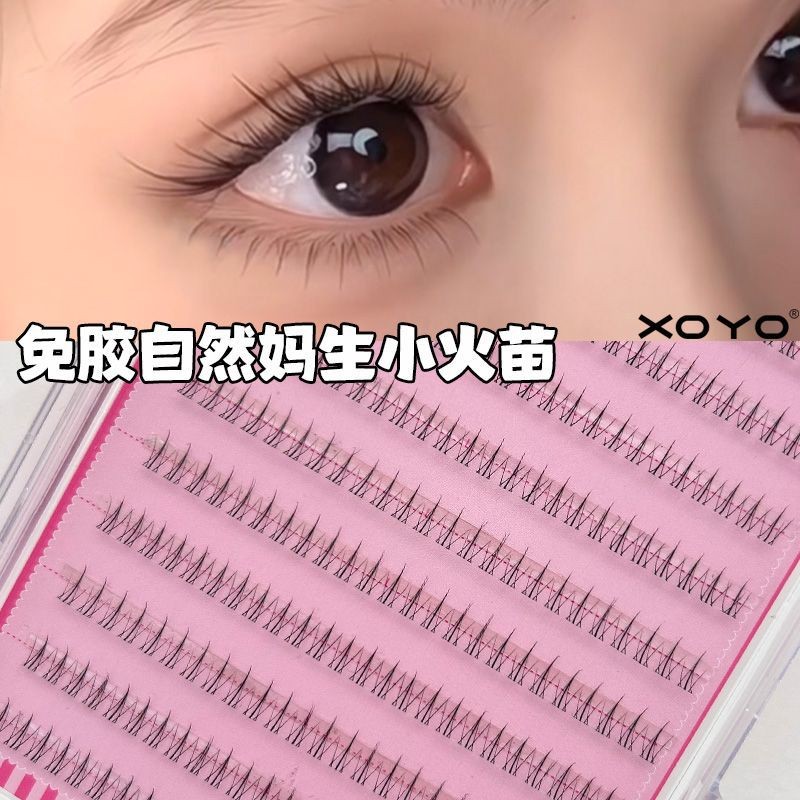 XOYO เปลวไฟขนาดเล็กขนตาล่างกาวฟรีขนตาปลอมคลัสเตอร์เดี่ยวธรรมชาติจําลอง Air โปร่งใสขนตาล่าง Segment - รูปที่ 7