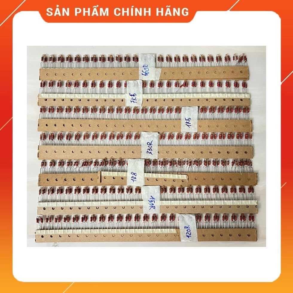 [ 100 ชิ้น ] ตัวต้านทานขาทองแดง 1W 5% 0.47r 0.68r 1r 1r8 3r3 10r 120r 150r 330r 560r 820r 1k5 1k8 2k