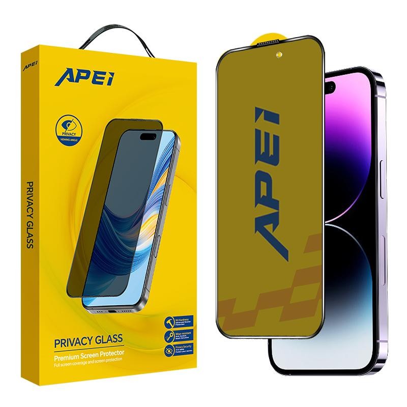 APEI ฟิล์มกันมอง เต็มจอ For iPhone X XS XR 11 12 13 14 15 16 16E 17 Pro Plus Max ฟิล์มกันเสือก