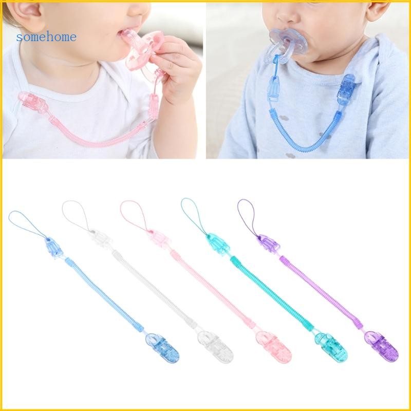 SOME ฤดูใบไม้ผลิ Pacifier Anti-off Chain ยางกัดจี้ Pacifier คลิป Pacifiers อุปกรณ์เสริม Retractable Multi สี Can Choo