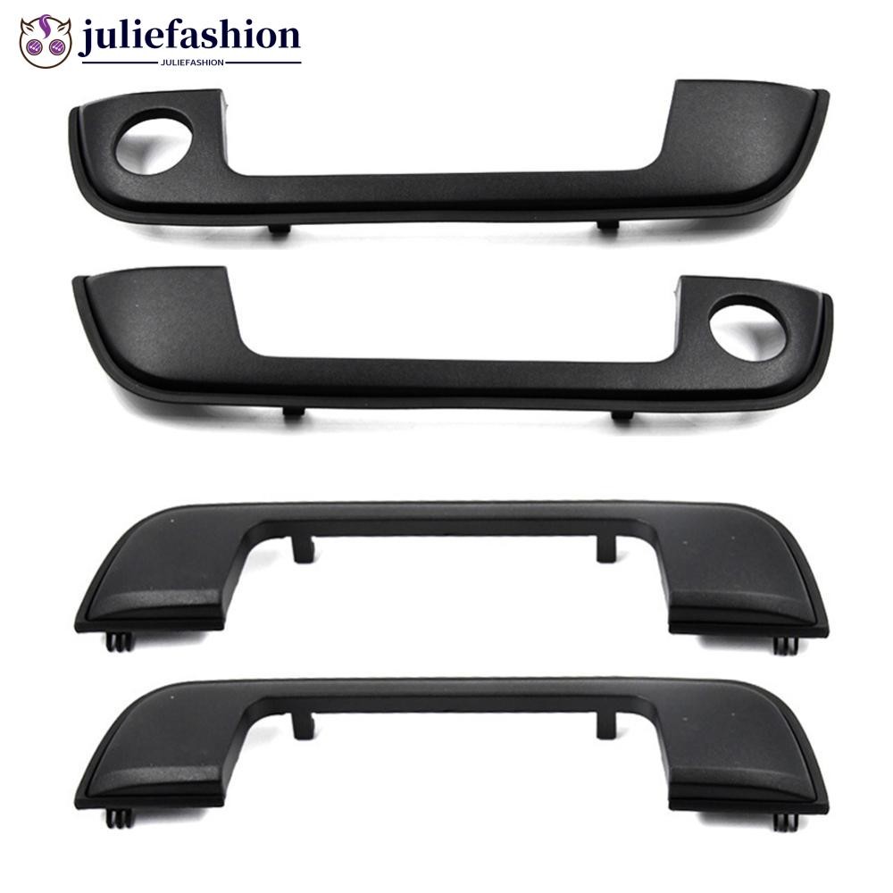 JULIEFASHION 2 ชิ้น/4 ชิ้นมือจับประตูรถยนต์ฝาครอบด้านหน้าด้านหลังพร้อมปะเก็น 51218122441 51218122442
