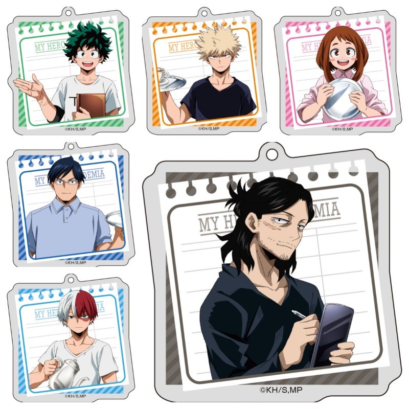 อะนิเมะ KeyChain ผู้หญิง My Hero Academia TOWER RECORDS CAFE พวงกุญแจสําหรับชาย Aizawa Shouta พวงกุญ