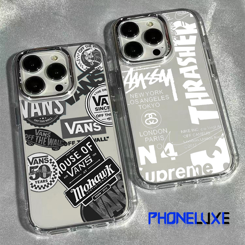 ความรู้สึกขั้นสูง จัดส่งจากประเทศไทย คอลเลกชันโลโก้แบรนด์ Vansfor iPhone เคสไอโฟน 13 12 11 PRO MAX 16 15 14 X XS MAX XR