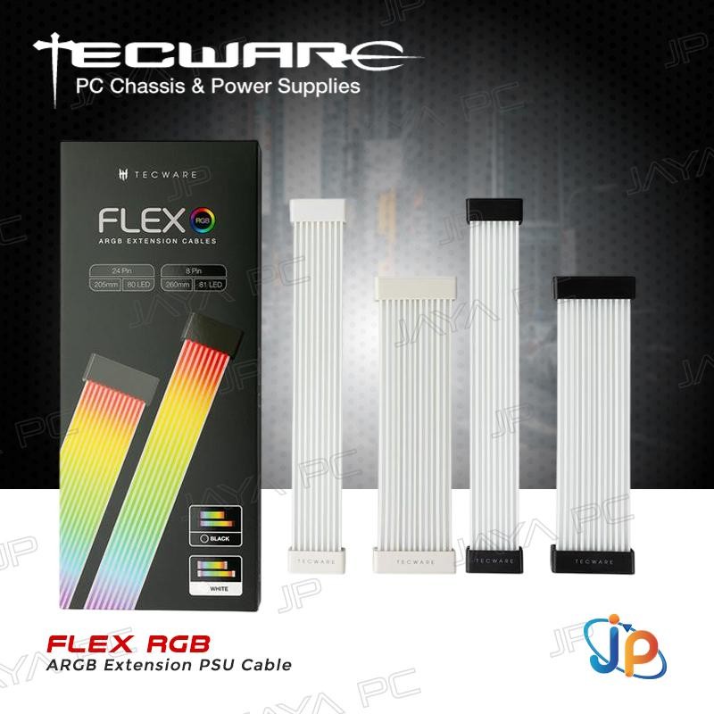 Tecware Flex RGB ARGB Extension สาย PSU - ชุดสายเคเบิลแถบไฟแหล่งจ่ายไฟ