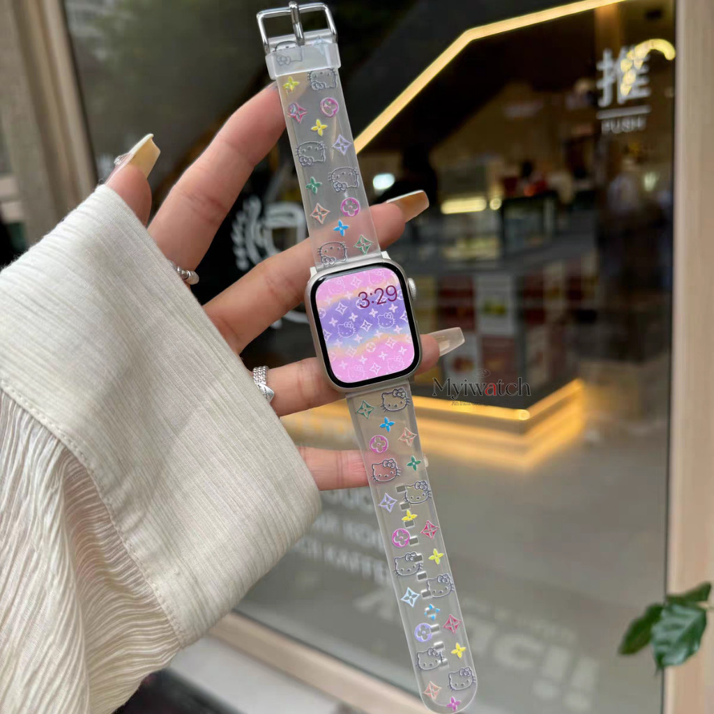 โปร่งใส Glitter Soft TPU สําหรับ iWatch Series Ultra 10 9 รูปที่ 2