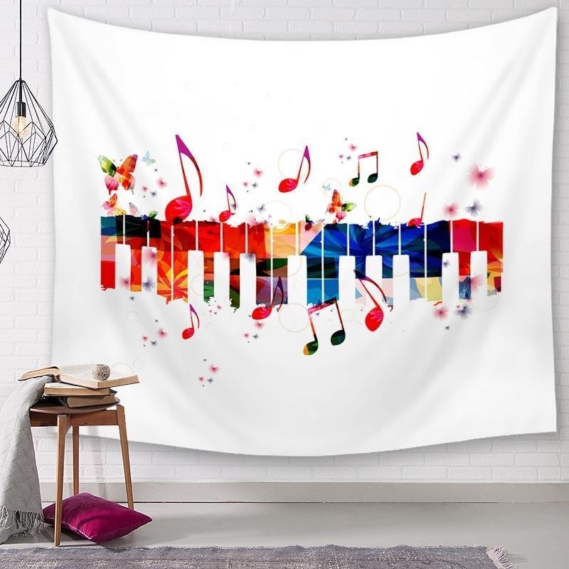 บันทึกเพลงเพลงคะแนนพรมนอร์ดิกที่เรียบง่ายห้องเรียนบาร์ห้องนอนพื้นหลังผ้าเปียโนกีตาร์โรงเรียนตกแต่งผ้