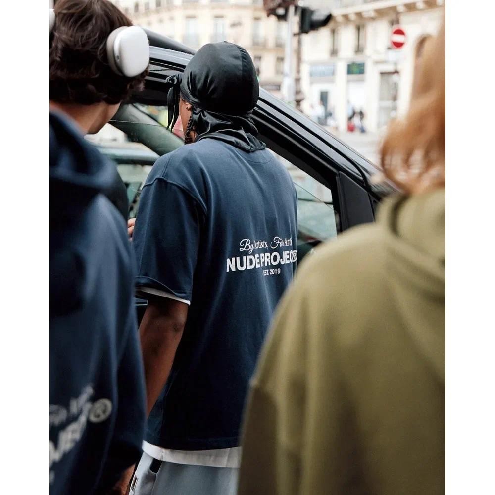 ผู้ชาย เสื้อยืด SCULPTURE NUDE TEE SCULPTURE TEE เสื้อยืดขนาดใหญ่ ผู้ชาย สวมใส่แขนสั้น คู่รัก สบายๆ 