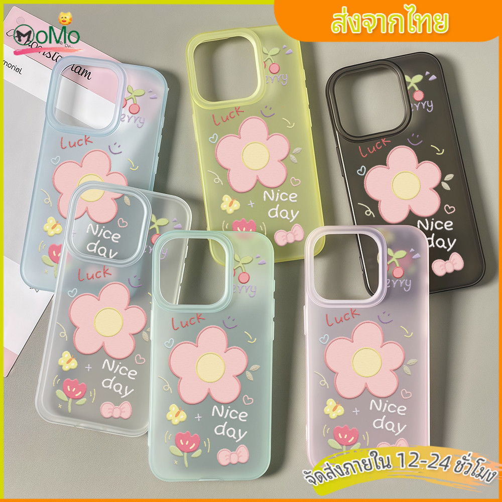 ดอกไม้เคสสำหรับไอโฟน11 12 13 14plus 15PRO 16promax 6/7/8PLUS X/XR/XS PROMAX โปร่งใส กรณีโทรศัพท์มือถือ ป้องกันการชนกัน