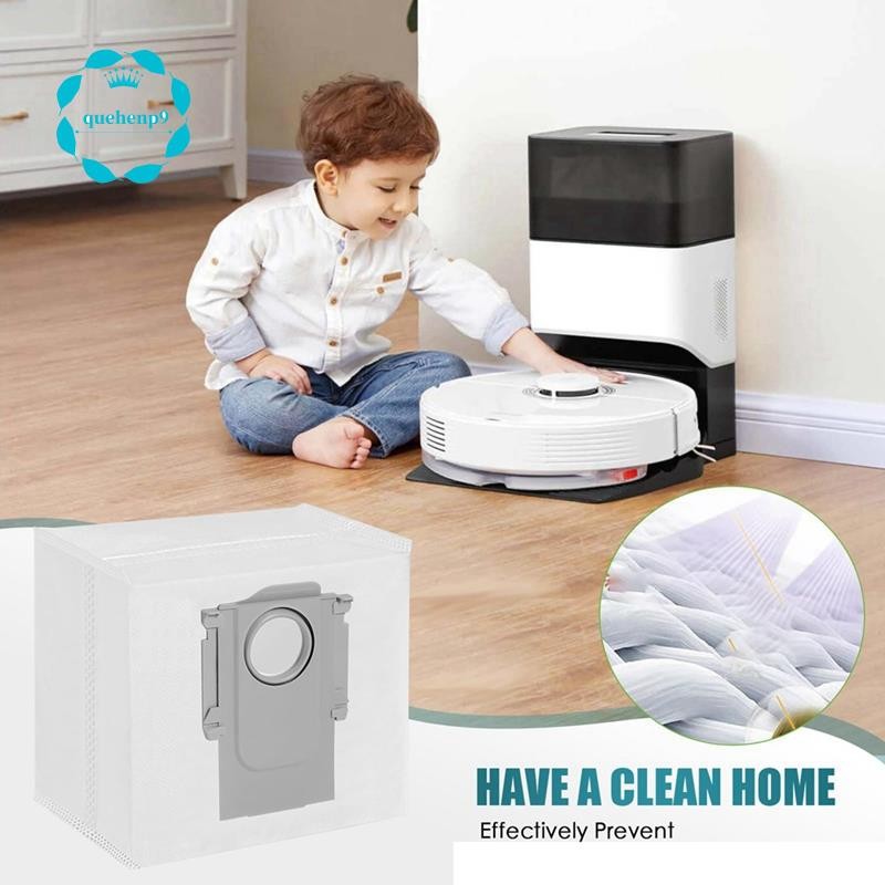 [quehenp9]6PCS สําหรับ Q8 Max Q8 Max+ Q5 Pro Q5 Pro + อุปกรณ์ทดแทนชิ้นส่วนถุงเก็บฝุ่น