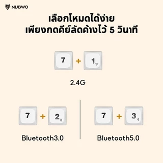 [กรุงเทพฯ ด่วน 4 ชั่วโมง] NUBWO NKB114 NUMERIC KEYBOARD เชื่อมต่อไร้สาย Bluetooth / 2.4GHz เสียงเงียบ น่ารัก พกพาง่าย ✨
