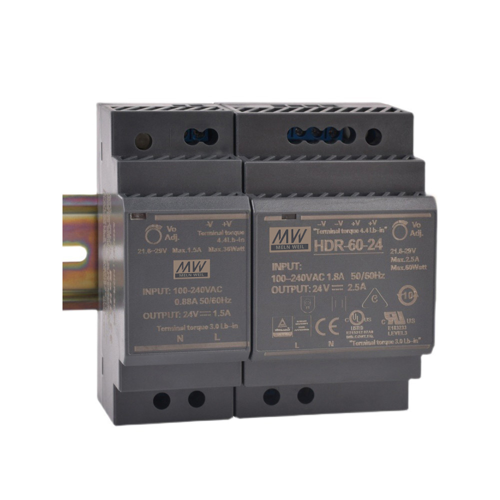 MDR-60-24V2.5A รางประเภท Switching Power Supply 15/30/60/100W DC 12V/5A/MDR