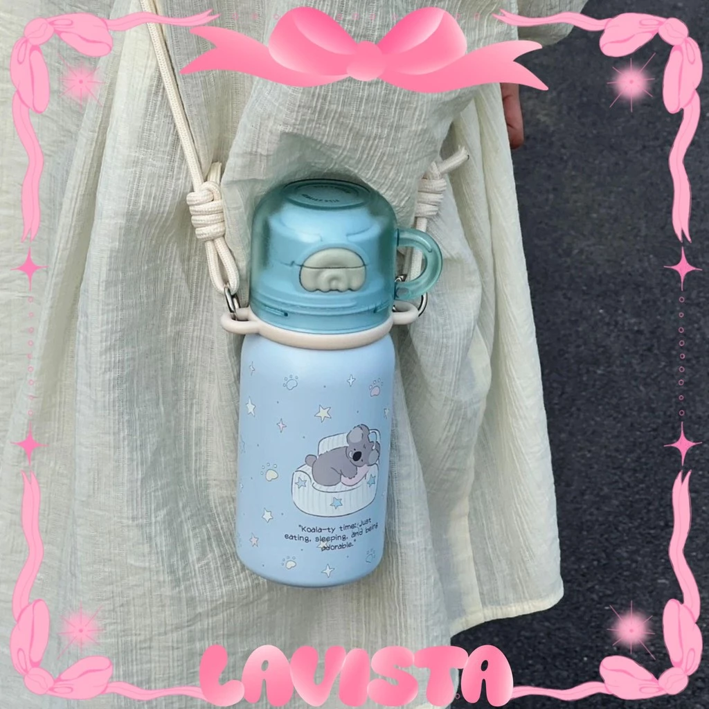 [ส่งจากไทย] กระติกน้ำเก็บความเย็นพร้อมสายสะพาย สแตนเลส316 500ML. thumbnail 5