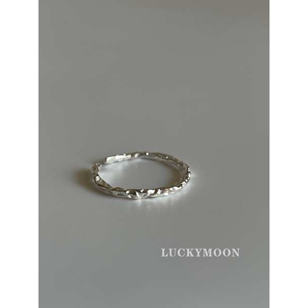ตั๋วหนัง sf sf cinema LUCKYMOON แหวนแหวนเนื้อสัมผัสทำด้วยมือไร้เพศ S925ทั้งตัวเงินแท้ R081