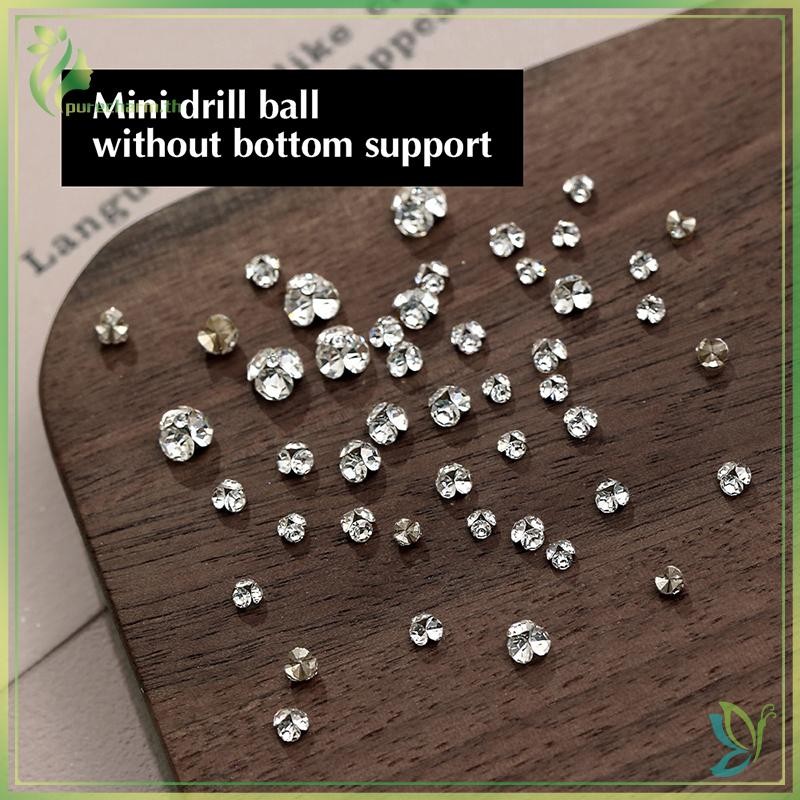 [ความงาม] 10PCS Sparkle 2mm-6mm สีขาวใสโปร่งแสง Pile Diamonds เล็บ Rhinestones เครื่องประดับตกแต่งเล็บเครื่องประดับ {ขาย}